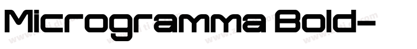 Microgramma Bold字体转换